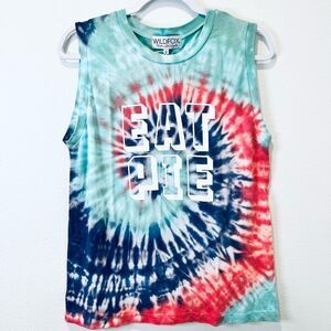 WILDFOX TIE DYE EAT PIE TANK TOP SIZE SMALL